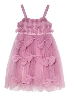 Tutu Du Monde Pink Tulle Bow-Appliqué Party Dress